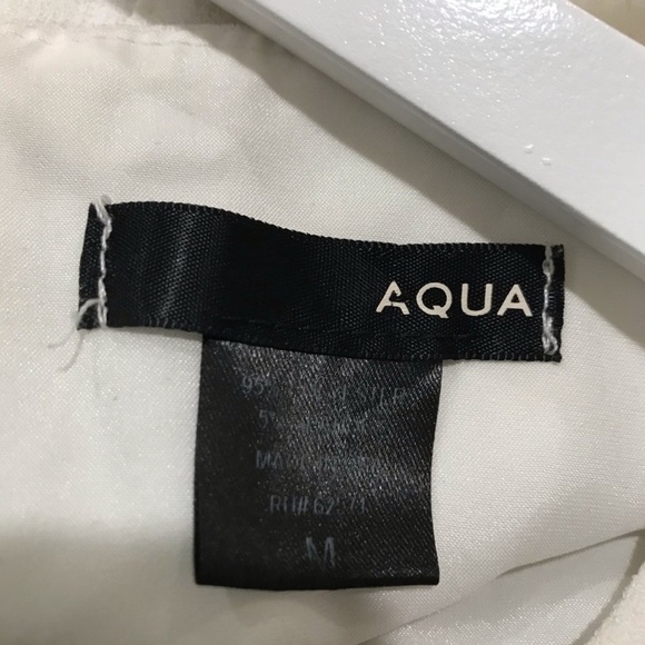 Aqua Crochet Lace Bottom Crop Top White M - Picture 5 of 5